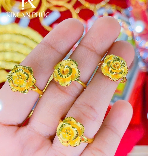 Nhẫn hình hoa vàng 980 (5)
