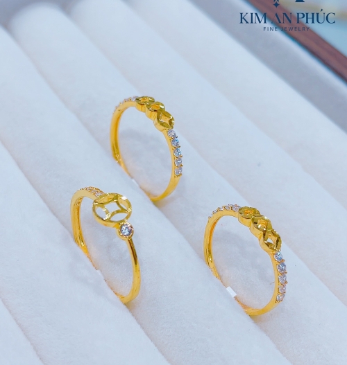 Nhẫn nữ hình nơ vàng 610