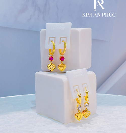 bông tai tòn ten kiểu 1 hột cho bé