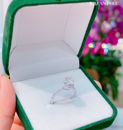 Nhẫn bạc nữ hột cao