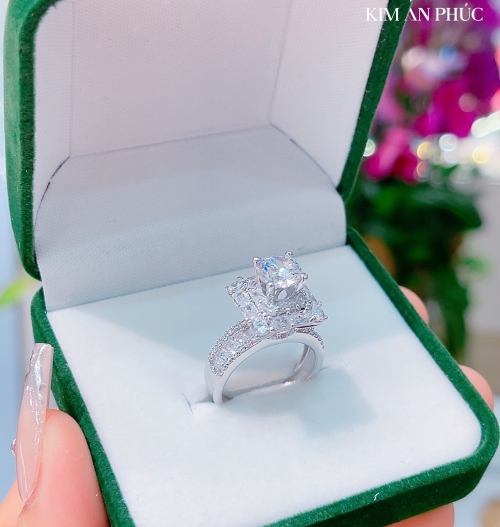 Nhẫn bạc nữ đính hột (2)