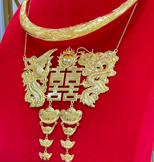 Dây chuyền cưới - kiềng cổ cưới vàng 610