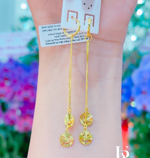 bông tai tòn ten kiểu dây