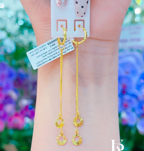 bông tai tòn ten kiểu dây