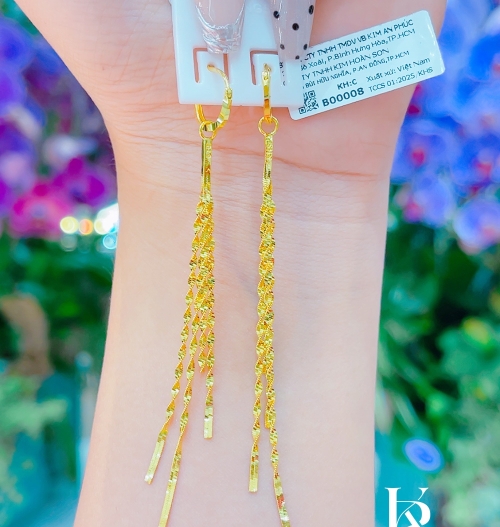 bông tai tòn ten kiểu dây