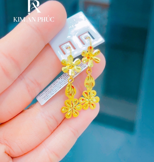 Bông tai hình hoa vàng 980 (13)