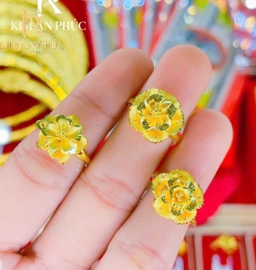 Nhẫn hình hoa vàng 980 (3)