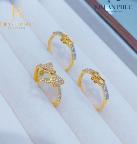 Nhẫn nữ hình nơ vàng 610