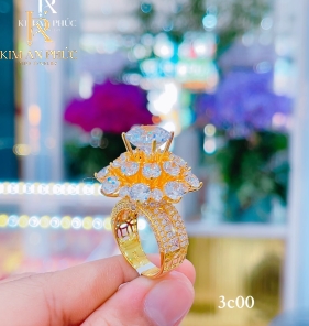 Nhẫn nữ đính hột vàng 610