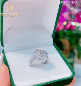 Nhẫn bạc nữ hột cao