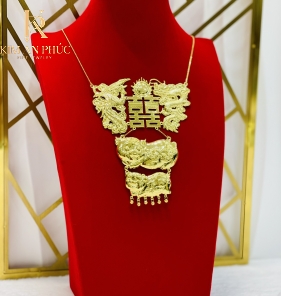 Dây chuyền cưới liền mặt vàng 610 (6)