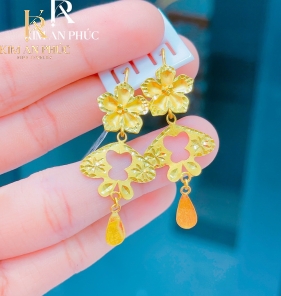 Bông tai hình hoa vàng 980 (6)