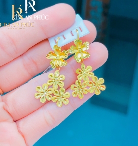 Bông tai hình hoa vàng 980 (8)