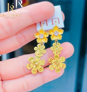 Bông tai hình hoa vàng 980 (15)
